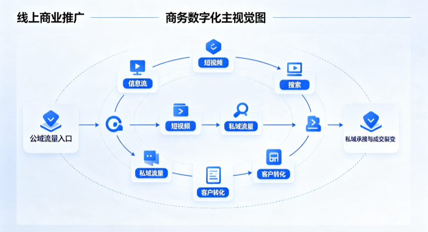 武胜县线上商业推广怎么做？全域流量闭环搭建与低成本转化实战指南